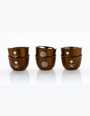 ROVATTI Wooden Arabic Coffee Cup Set KSA