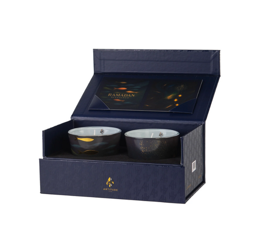 Ramadan Duo 2Pc Glass Candle Gift Set