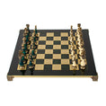 Load image into Gallery viewer, MANOPOULOS Metal Chess Set with Pearl/Metal Chessmen & 44cm Chessboard in Green
