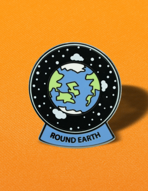 Round earth enamel Pin