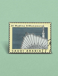 Load image into Gallery viewer, SKY PINZ AL Madinah Postage Stamp Fridge Magnet

