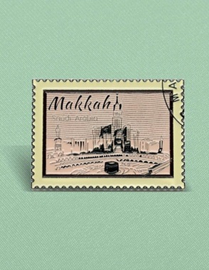 Makkah Postage Stamp Fridge Magnet