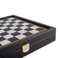 Load image into Gallery viewer, Chess-Backgammon - Classic Black design in Black replica wooden case

