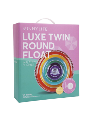 SUNNYLIFE Luxe Twin Round Float Rainbow