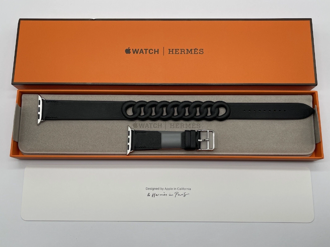 Harmes-Apple Watch Double Tour Gourmette Black-41 MM