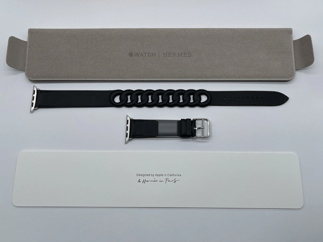 Harmes-Apple Watch Double Tour Gourmette Black-41 MM