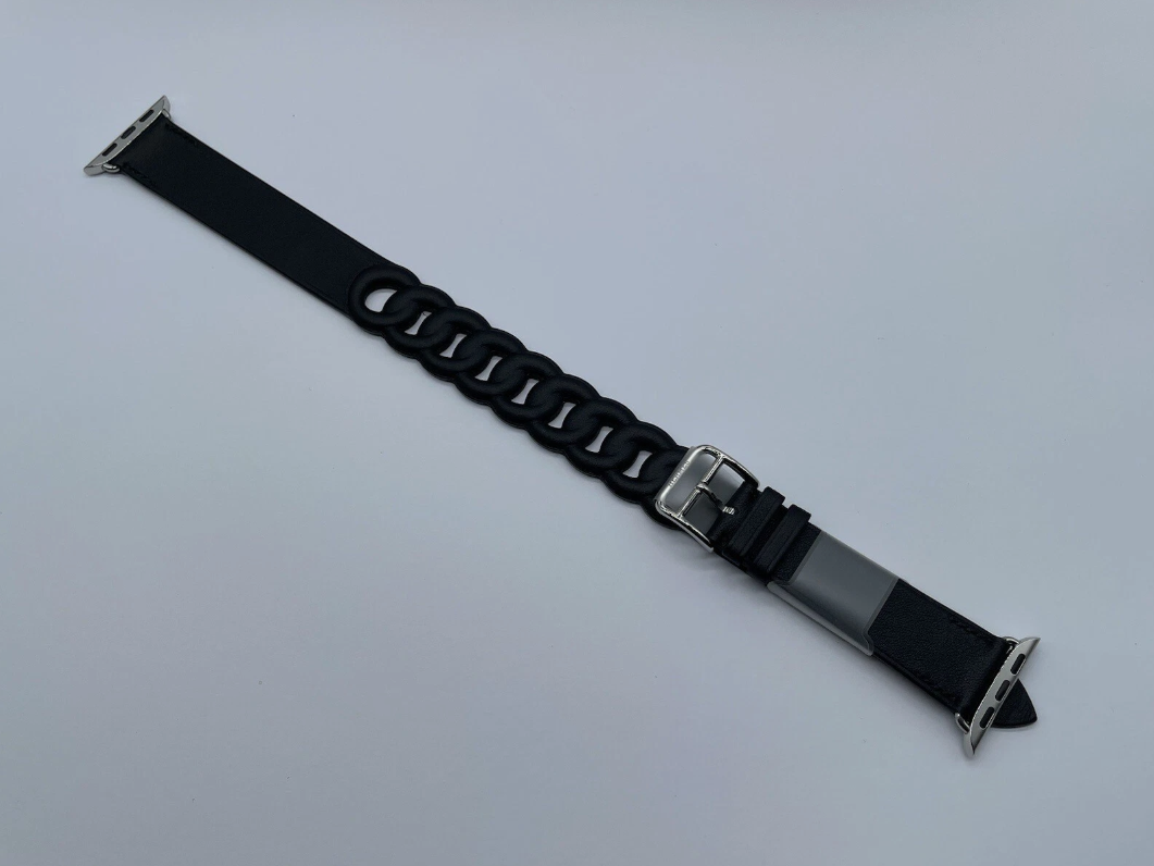 Harmes-Apple Watch Double Tour Gourmette Black-41 MM