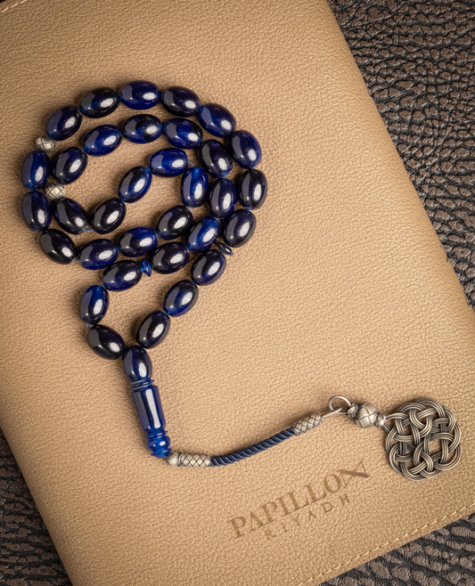 Bakelite Subha with Silver Tassel – 33 Beads