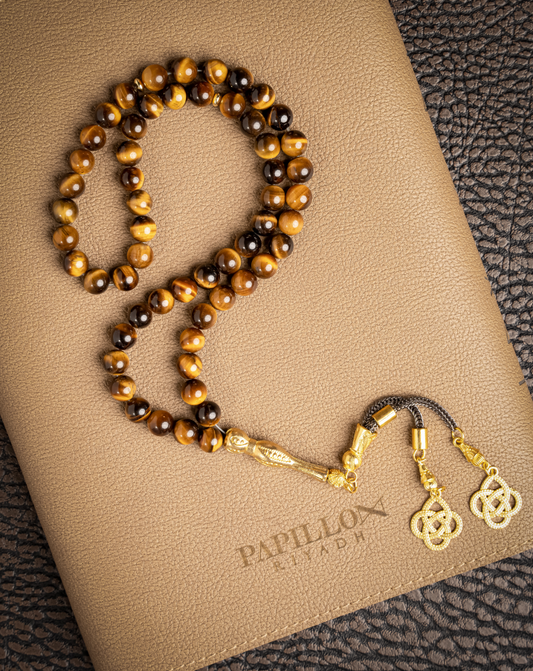 Tiger’s Eye Subha with Antimony Finish – 57 Beads