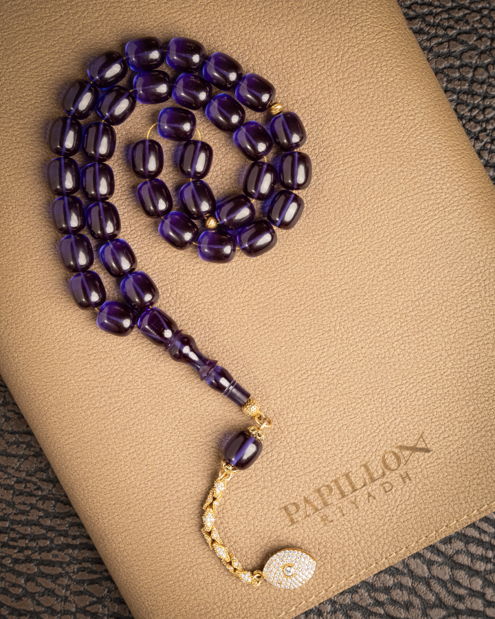 Faturan Subha with Silver-Plated Tassel – 35 Beads