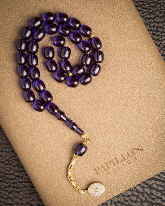 Faturan Subha with Silver-Plated Tassel – 35 Beads