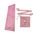 Load image into Gallery viewer, YOGIKOR Travel Yoga Mat Set - Pink Arabic Mandala
