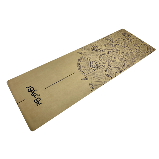 YOGIKOR Travel Yoga Mat Set - Sand Arabic Mandala