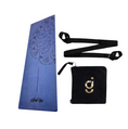Load image into Gallery viewer, YOGIKOR Travel Yoga Mat Set - Blue Arabic Mandala
