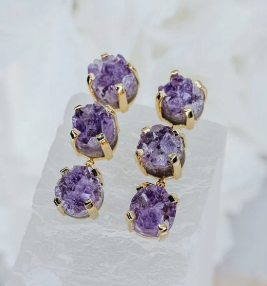 LINDEZA Tanzanite sterling silver earrings