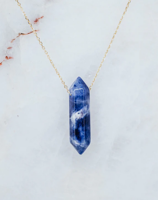 Sodalite point necklace