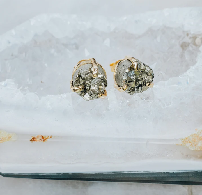 LINDEZA Pyrite 18K gold plated over sterling silver