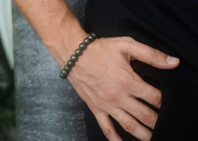 Pyrite beaded bracelet