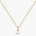 Load image into Gallery viewer, LINDEZA Moonstone moon shaped 18K necklace
