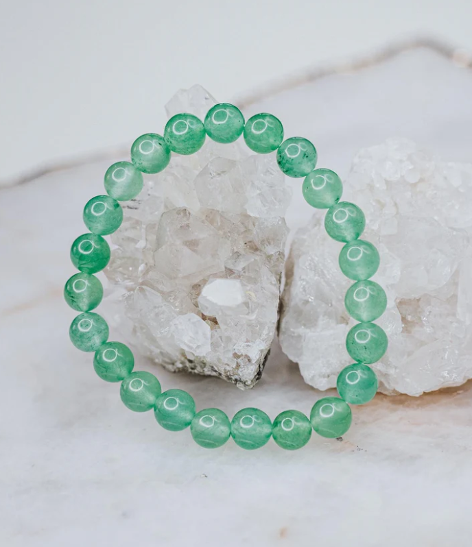 Green aventurine beaded bracelet