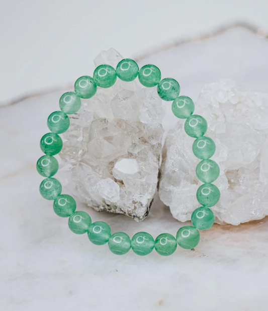 Green aventurine beaded bracelet