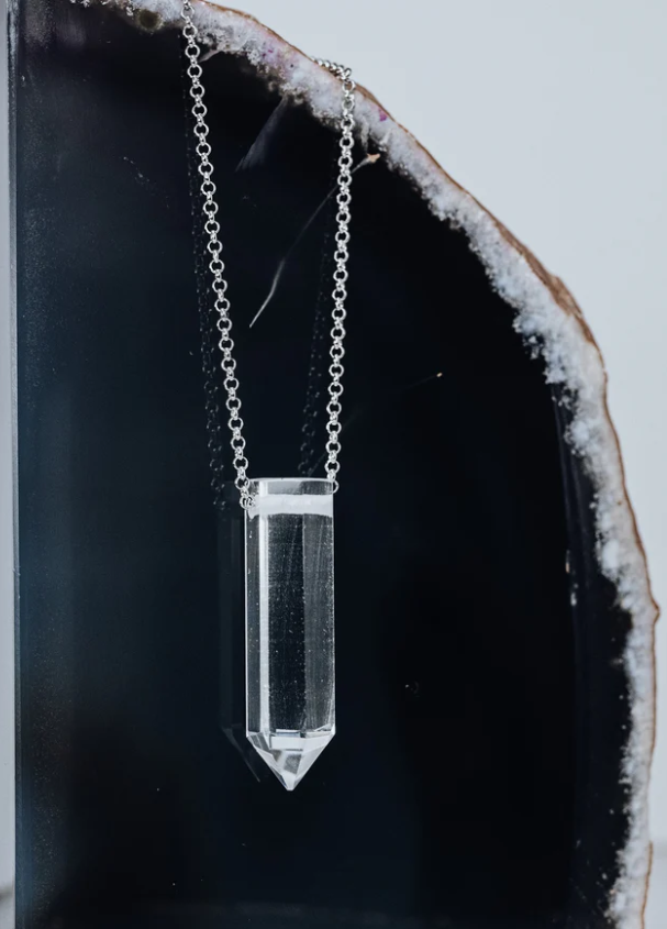 point silver necklace