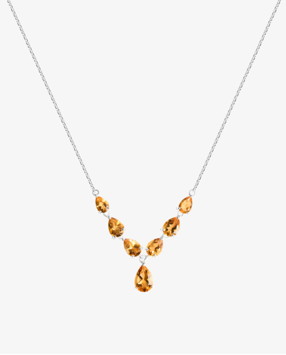 Citrine teardrop necklace