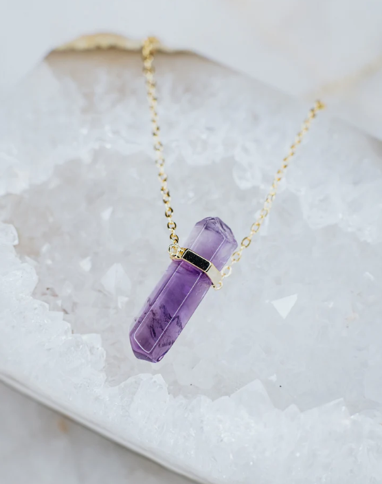 Amethyst sterling silver necklace