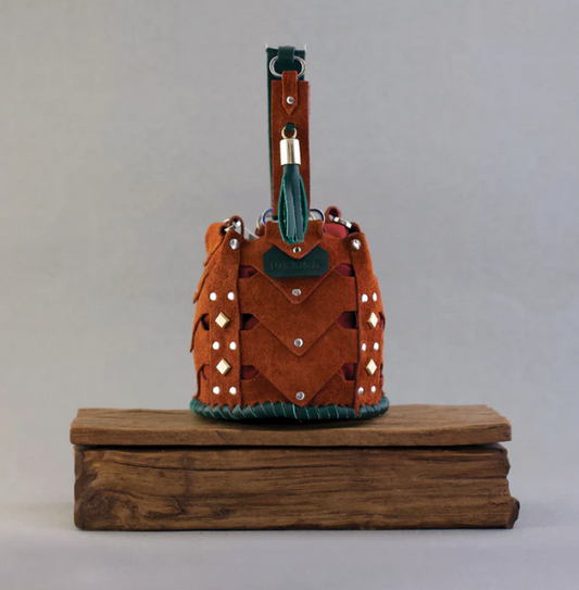 LABOGA Vertebrae Bucket Bag - Mini - Ed. 9 orange/green