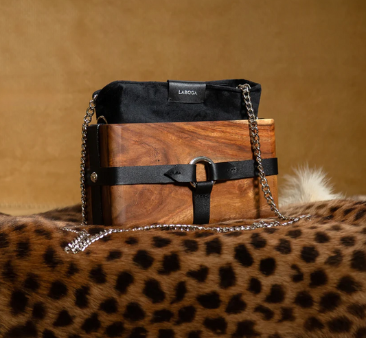 LABOGA Youssra Wood Bag Black