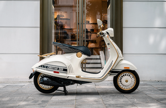 Vespa 946 Christian Dior Motorcycle with Helmet