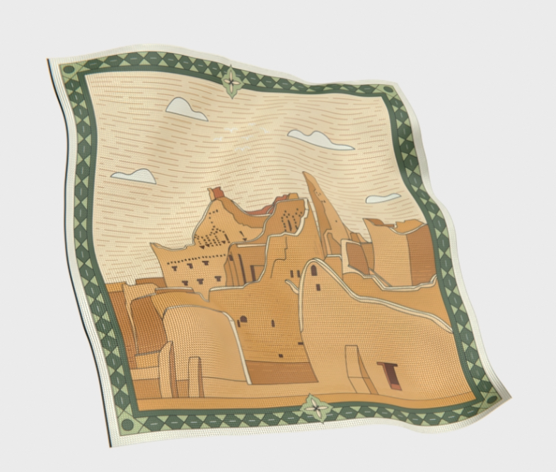 THRR Diriyah Scarf - 100% Modal Fabric - 70 x 70 cm