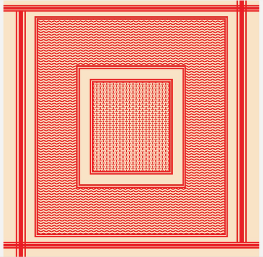 THRR Shemagh Pattern Scarf - 100% Modal Fabric - 70 x 70 cm