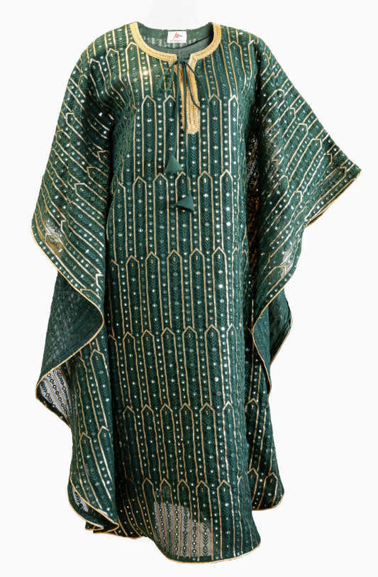 REDBOW Green and Gold National Day Dress Girls 8-10 years old - 2