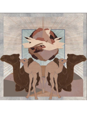 THRR Desert Rose Scarf 95 x 95 cm - 100% Silk fabric