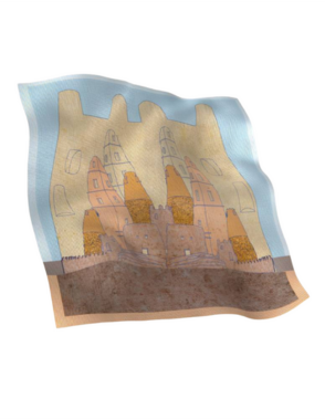 THRR Northern Scarf 55 x 55 cm Silk Fabric