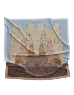 THRR Northern Scarf 55 x 55 cm Silk Fabric