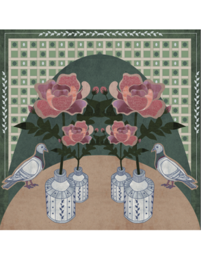 Taif Rose Scarf 95 x 95 cm Organic Fabric