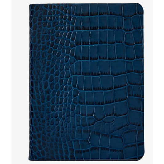 GRAPHIC IMAGE 2025 Weekly Notebook Sapphire Embossed Croc Leather