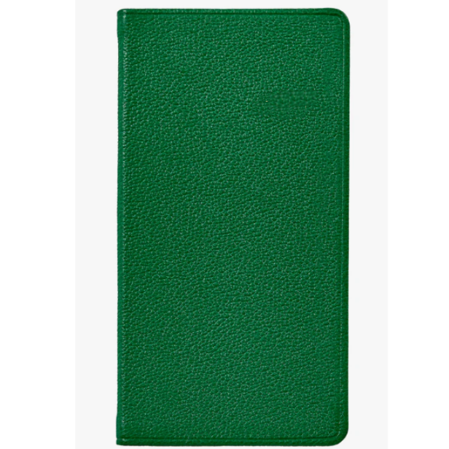 GRAPHIC IMAGE 2025 6inc Pocket Datebook Green - Goatskin Leather