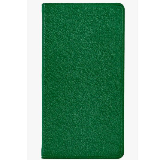 GRAPHIC IMAGE 2025 6inc Pocket Datebook Green - Goatskin Leather