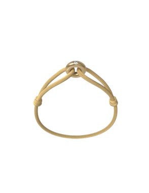 WECORD Golden Soho Diamond Bracelet with Sand Cord