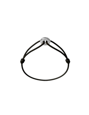 WECORD Mini Silver Soho Bracelet with Black Cord