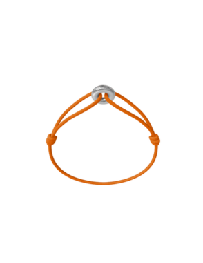 WECORD Mini Silver Soho Bracelet with Orange Cord