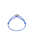 Load image into Gallery viewer, WECORD Mini Silver Soho Bracelet with Pastel Blue Cord
