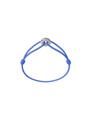 WECORD Mini Silver Soho Bracelet with Pastel Blue Cord