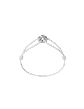 WECORD Mini Silver Soho Bracelet with White Cord