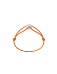 Load image into Gallery viewer, WECORD Mini White Soho Bracelet with Orange Cord
