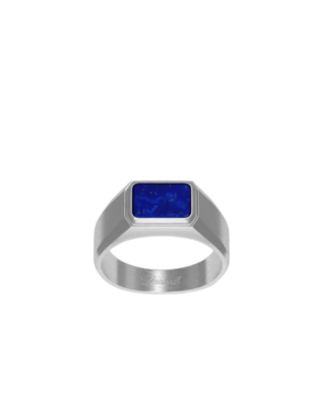 WECORD Atlas Silver Ring with Lapis Lazuli (54 mm)