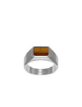Load image into Gallery viewer, WECORD Atlas Silver Ring with Tiger’s Eye (54 mm)
